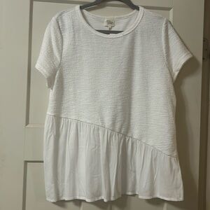 White blouse size large never worn new with tags